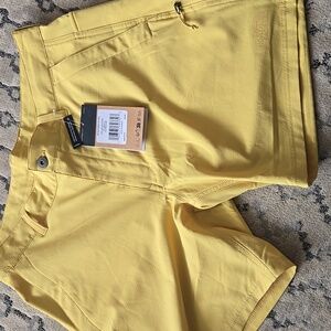The North Face Men's Mustard Yellow Flat Front Shorts